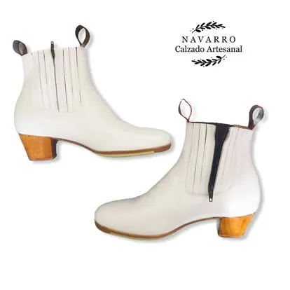 Botín Marfil, modelo artesanal de botines en piel